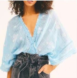 Free People Embroidered Top
